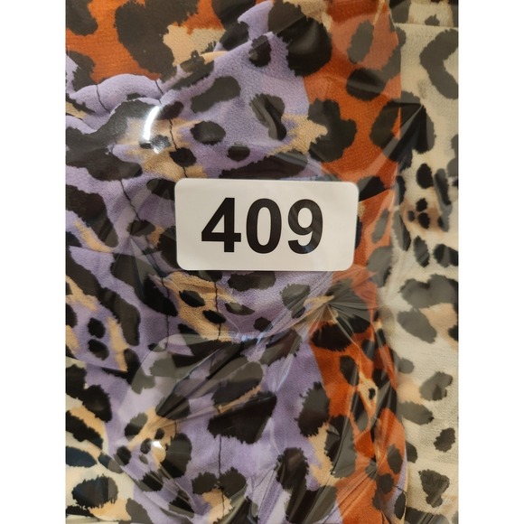 Calvin Klein Swimwear Cover Up Leopard Print Color Block Kaftan S/M - Picture 11 of 11